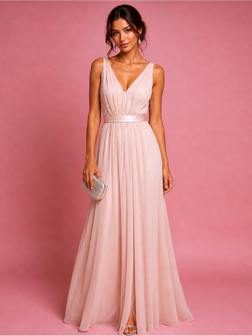 Vera Wang blush Maxi Dress